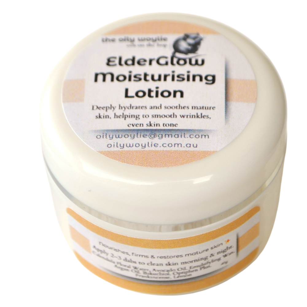 Nourishing facial glow cream designed to brighten and hydrate mature skin.