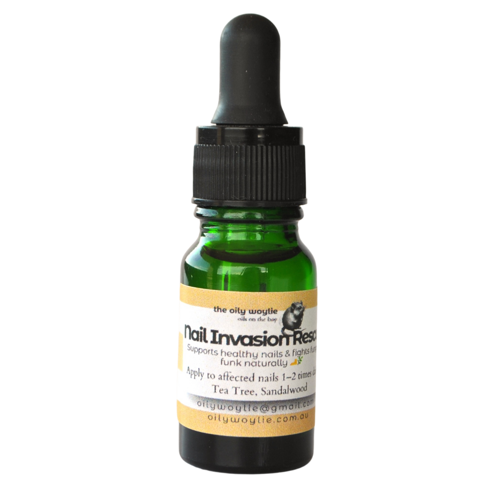 Antifungal nail treatment blend for supporting clear, healthy nails.