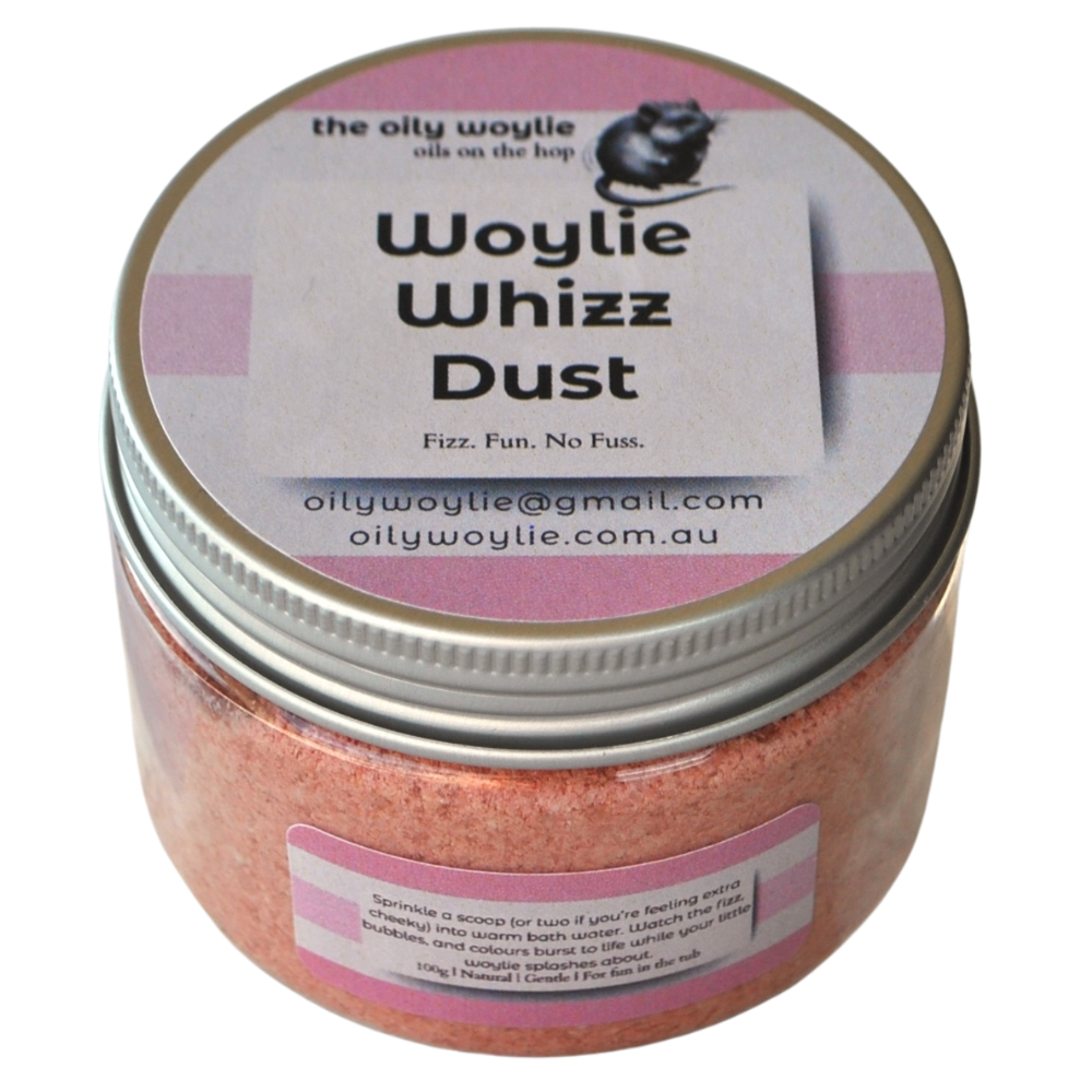 Colourful bath dust infused with essential oils for a fun, fizzy soak.